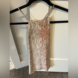 Lavender brown snakeskin pink tank size xs